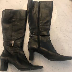Nine West Kane high leather boots size 10